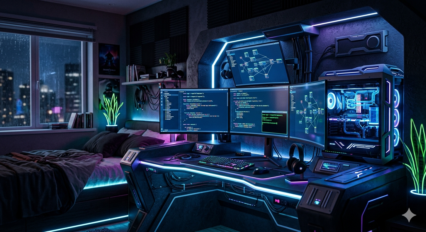 Setup moderno, tipo nave espacial